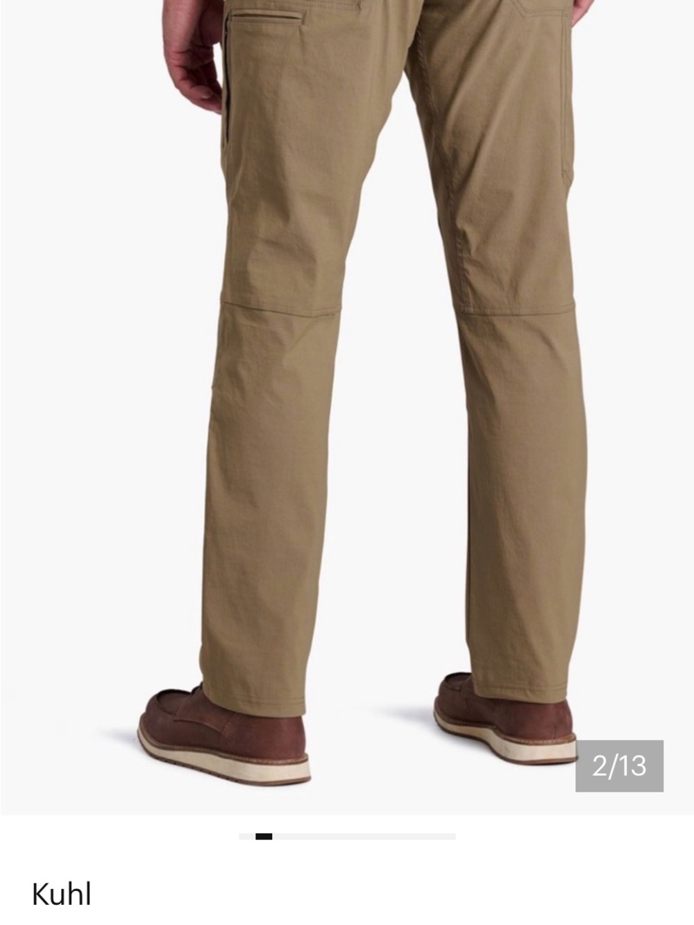 Kuhl Men’s Renegade Chino Hiking Pants Khaki Brown Size 38/34 - Picture 2 of 6